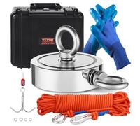 VEVOR Kit d’Aimant de Pêche avec Corde et Mousqueton Double Face 635 kg