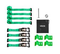 VEVOR Kit d’Arrimage de Roues de Type Cale, Sangles à Cliquet avec Boucle et Crochet en E, Capacité de Charge 662 kg, Résistance à la Rupture 1986,73 kg, Sangle d’Arrimage pour Moto VTT UTV Remorque