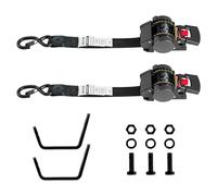 VEVOR Kit d’Arrimage de Roues, Sangles d’Arrimage Fixe pour Remorque, avec Crochet en S, Résistance à la Rupture 748 kg, Capacité de Charge 250 kg, Système de Fixation pour Moto Bateaux et Motoneiges