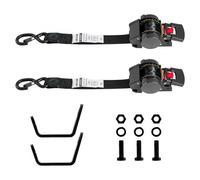 VEVOR Kit d’Arrimage de Roues, Sangles d’Arrimage Fixe pour Remorque, avec Crochet en S, Résistance à la Rupture 748 kg, Capacité de Charge 250 kg, Système de Fixation pour Moto Bateaux et Motoneiges