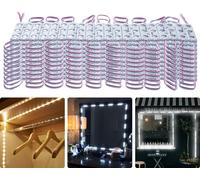 VEVOR Kit de 200 éclairages de vitrine à LED, env. 33 m, DC 12 V, 5730 SMD 3-LED 1,5 W, éclairages de fenêtre pour étiquettes publicitaires de vitrine, étanche IP68