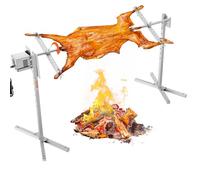 VEVOR Barbecue Rôtissoire Kit de Rôtisserie Électrique en Inox 144,5 cm 60 kg