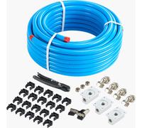 VEVOR Kit de conduites pour compresseur à air, 30,48 m x 19,05 mm de tuyau à air comprimé, kit de conduites d'air comprimé anti-fuite pour garages et ateliers, bleu
