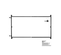 VEVOR Kit de construction de portail pour ouvertures 1524-2438 mm de large noir
