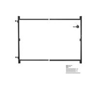 VEVOR Kit de construction de portail pour ouvertures 915-1524 x 1651 mm noir