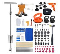 VEVOR Kit de Débosselage de Carrosserie sans Peinture 100PCs, avec Extracteur Doré, Pont de Débosselage, Marteau à Inertie, Barre en T, Pistolet à Colle, Outil de Réparation de Bosses pour Garage