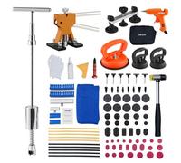 VEVOR Kit de Débosselage de Carrosserie sans Peinture 100PCs, avec Extracteur Doré, Pont de Débosselage, Marteau à Inertie, Barre en T, Pistolet à Colle, Outil de Réparation de Bosses pour Garage