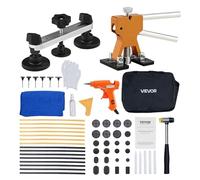 VEVOR Kit de Débosselage de Carrosserie sans Peinture 60PCs, avec Extracteur Doré, Pont de Débosselage, Marteau en Caoutchouc, Pistolet à Colle, Outil de Réparation de Bosses pour Garage Atelier