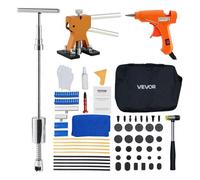 VEVOR Kit de Débosselage de Carrosserie sans Peinture 61PCs, avec Débosseleur Doré, Marteau à Inertie, Barre en T, Pistolet à Coll, Outil de Réparation de Bosses de Portières pour Garage Atelier