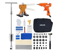 VEVOR Kit de Débosselage de Carrosserie sans Peinture 61PCs, avec Débosseleur Doré, Marteau à Inertie, Barre en T, Pistolet à Coll, Outil de Réparation de Bosses de Portières pour Garage Atelier