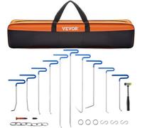VEVOR Kit de Débosselage sans Peinture 20PCs, Kit de Tiges pour Débosselage Carrosserie en Inox, avec Marteau, Crochets et Outil de Taraudage, Outil Professionnel de Débosselage pour Bosses Mineures