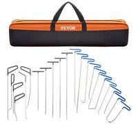 VEVOR Kit de Débosselage sans Peinture 21PCs, Kit de Tiges pour Débosselage Carrosserie en Acier Inoxydable, Outils de Débosselage en Queue de Baleine, avec Sac, pour Bosses Mineures Entretien Atelier