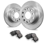 VEVOR Kit de Frein Arrière, Compatible avec Audi A3 (8P), VW Golf 5 6, Seat LEON, SKODA OCTAVIA, ALTEA, Disques de Frein 253 mm et Plaquettes de Frein en Céramique, Kit de Remplacement Automobile