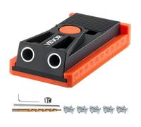 VEVOR Kit de gabarit de perçage de poche, réglable de 12,7 à 38,1 mm, système de trou de poche, avec foret étagé, clé hexagonale, bague d'arrêt, foret carré, chevilles et vis, cadre en nylon renforcé