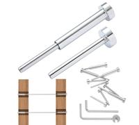 VEVOR Kit de garde-corps de câble invisibles, lot de 20, récepteur invisible 1/8" acier inoxydable T316 extrémité de goujon de sertissage, tendeur de sertissage 1/8" pour poteau en bois/métal, argent