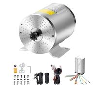 VEVOR Kit de moteur électrique sans balais, 1800 W, moteur électrique CC pour karts, 48 V 4500 tr/min, avec contrôleur de vitesse et kit de poignée d'accélérateur, pour vélo électrique, moto, scooter