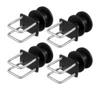 VEVOR Kit de portail coulissant avec rainure en H 4 roues pour porte-à-faux noir