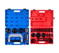 VEVOR Kit de Presse à Roulements 10 + 24 Pièces, Coffret 2 en 1 de Presse Joint à Rotule et d'Extracteur de Roulement de Roue, avec 13 Bagues, Cadre en C et Manchons, pour Montage et Démontage