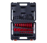 VEVOR Kit de Presse à Roulements 43 Pièces, Coffret d’Outils de Démontage et de Montage de Bagues et Joints de Roulements, avec 39 Bagues et Axes de Poignée, en Alliage d'Aluminium, Entretien Auto