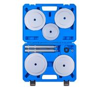 VEVOR Kit de Presse à Roulements 7 Pièces, Coffret d’Outils de Démontage et de Montage de Bagues et Joints de Roulements, avec 5 Bagues, Axes de Poignée et Rallonge, pour Entretien Automobile