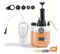 VEVOR Kit de Purge de Frein Manuel 3 L, Purgeur Liquide de Frein à Pression, avec 4 Adaptateurs pour Maître-Cylindre et Bouteille de Récupération 1 L, pour Plupart des Véhicules, Moto, Voiture