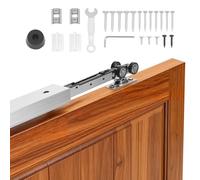 VEVOR Kit de Quincaillerie pour Porte Coulissante Rail 113,5 cm, Système Coulissant pour Porte à Galandage avec Mécanisme de Fermeture Amortie, pour Vantail Simple Épaisseur 2,5-4,5 cm Largeur 61 cm