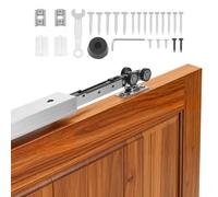 VEVOR Kit de Quincaillerie pour Porte Coulissante Rail 144,1 cm, Système Coulissant pour Porte à Galandage avec Mécanisme de Fermeture Amortie, pour Vantail Simple Épaisseur 2,5-4,5 cm Largeur 76,2 cm