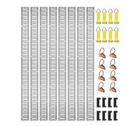VEVOR Kit de rails d'arrimage E-Track, 24PCS 1524 mm, 8 rails acier, 8 joints toriques, 8 attaches avec anneau D, accessoires polyvalents de fixation de remorque pour sécuriser transporter cargaison