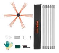 VEVOR Kit de Ramonage Poêle Pellet Cheminée 7 m Brosse de Nettoyage 360° avec 7 Tiges Flexibles Nylon Accessoires Nombreux pour Conduits Cheminée Usage Domestique Convient à la Plupart des Conduits