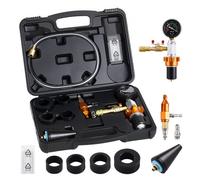 VEVOR Kit de Recharge de Liquide de Refroidissement avec Coffret, Outil de Remplissage du Système de Refroidissement Automobile avec Manomètre, Compatible avec la Plupart des Voitures, Camionnettes