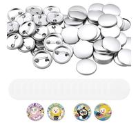 VEVOR Kit de Recharges pour Machine à Badges 200 Pcs Badges à Épingle 25mm | Coques et Dos en Métal, Films Mylar Transparents, Ronds de Papier Vierges, Consommables pour DIY, Bricolage Maison, Atelier