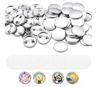 VEVOR Kit de Recharges pour Machine à Badges 200 Pcs Badges à Épingle 58mm | Coques et Dos en Métal, Films Mylar Transparents, Ronds de Papier Vierges, Consommables pour DIY, Bricolage Maison, Atelier