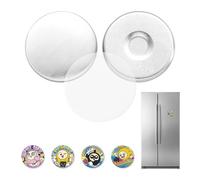 VEVOR Kit de Recharges pour Machine à Badges 50 Pcs Badges Magnétiques 25mm, Coques en Métal, Dos Aimantés, Films Mylar Transparents, Ronds de Papier Vierges, Consommables pour DIY, Bricolage Maison