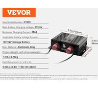 VEVOR Kit de relais de coupure de batterie double, 12V 140A, 12V/24V 250A, 12V 24V 250A