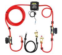 VEVOR Kit de Relais Sensible à la Tension 12 V 140 A Kit d'Isolateur de Batterie Double, Relais de Batterie Charge Divisé Universel Étanche avec Câble de Batterie de 6 m pour VTT UTV Camions Camping