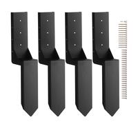 VEVOR Piquet de clôture – Kit de réparation d'ancrage 4 piquets 89×89 mm, support en acier robuste