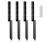 VEVOR Kit de réparation de poteau de clôture piquets d'ancrage 4 pcs 51 x 51 mm