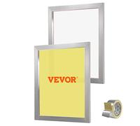 VEVOR Kit de sérigraphie, 2 cadres de sérigraphie en aluminium, 50,8 x 61 cm avec maille de 230 points, maille en nylon haute tension et ruban d'étanchéité pour t-shirts, impression à faire soi-même