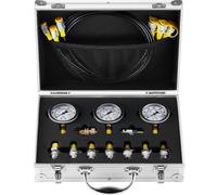 VEVOR - Kit de Test de pression hydraulique, 3 jauges, 9 raccords de Test, 3 tuyaux de Test, étui