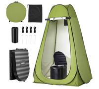 VEVOR Kit de Toilette de Camping Pliable, Toilette Portable avec Tente Pop-up, pour Domicile Camping Randonnée Extérieur, WC de Voyage avec Capacité de Charge 150 kg, Sac de Transport et Sacs Poubelle