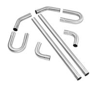 VEVOR Kit de Tuyau d'Échappement Universel 8PCs 63,5 mm, Ensemble d'Échappement en Acier Galvanisé, avec Joint à Ajustage Glissant, pour Système d'Échappement, Garage, Atelier, Réparation Automobile