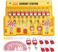 VEVOR Kit d'étiquetage de verrouillage électrique, 60 pcs, station de consignation et d'étiquetage de sécurité avec cadenas, moraillon, étiquette, attache en nylon, pour industrie, pouvoir électrique