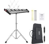 VEVOR Kit de Xylophone Glockenspiel 32 Notes Avec Baguettes Support pour Étudiants Adultes Noir et Blanc
