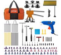 VEVOR Kit Débosselage Carrosserie 89PCS Outil de Débosselage sans Peinture Extracteur Doré et Pont Kit de Réparation de Bosses Marteau Coulissant Pistolet à Colle Chaud Surfaces Métalliques Voiture
