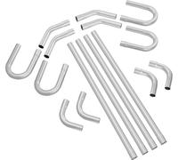 VEVOR Kit de Tuyau d'Échappement Universel 16PCs, Ensemble d'Échappement en Acier Galvanisé, avec Joint à Ajustage Glissant, pour Système d'Échappement, Garage, Atelier, Réparation Auto, Magasin 4S