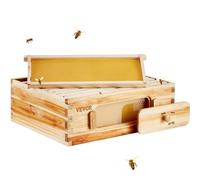 VEVOR Kit ruche d'abeille Langstroth moyenne 10 cadres avec fenêtres acrylique