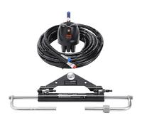 VEVOR Kit direction hydraulique hors-bord 150 CV système direction hydraulique marin, pompe à barre, cylindre de verrouillage bidirectionnel tuyau 24 pieds, pour bateaux monomoteurs à station unique