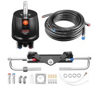 VEVOR Kit Direction Hydraulique Hors-bord 150 hp Système Direction Hydraulique Bateau pour Monomoteur Station Unique, avec Pompe Barre 6,9 MPa, Cylindre de Verrouillage Bidirectionnel, Flexibles 6 m