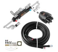 VEVOR Kit Direction Hydraulique Hors-bord 300 hp 7,9 m Système de Direction pour Bateau, Monomoteur, avec Pompe de Barre 2,5 MPa, Vérin de Verrouillage Bidirectionnel, 2 Flexibles Haute Résistance