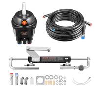 VEVOR Kit Direction Hydraulique Hors-bord 90 hp Système Direction Hydraulique Bateau pour Monomoteur Station Unique, avec Pompe Barre 6,9 MPa, Cylindre de Verrouillage Bidirectionnel, Flexibles 6 m